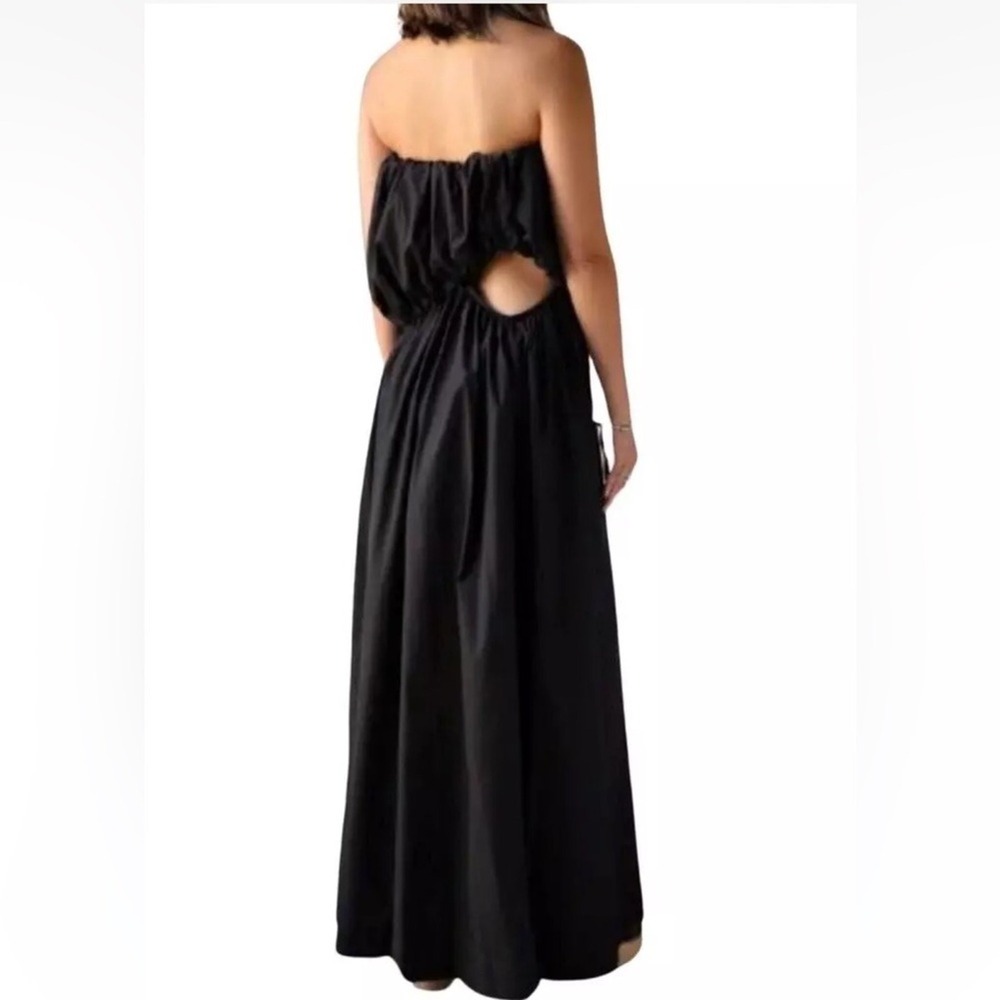 Esse Studios Strapless Cutout Maxi Dress Womens‎ 4 Black Italian Cotton Luxury